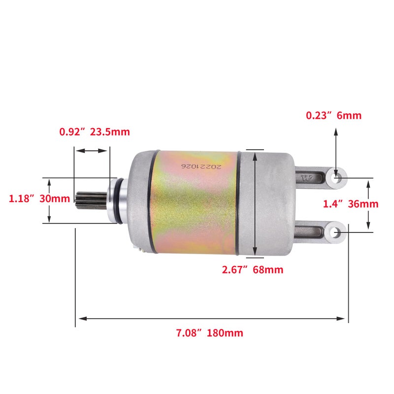 MTATCN Starter Starting Motor Replacement for Manco Talon Linhai Bighorn 260cc 300cc 4x4 ATV UTV - Image 2